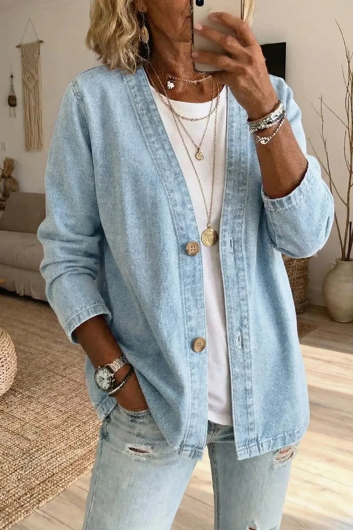 Women's Casual Denim Cardigan